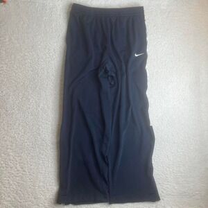 Y2K Nike men's blue white baggy track pants loose flare L